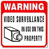 WARNING: VIDEO SURVEILLANCE property sign