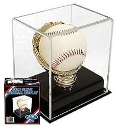 Acrylic Gold Glove Display - Single Baseball