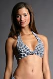 Navy and White Gingham Halter Tops by Shoshanna