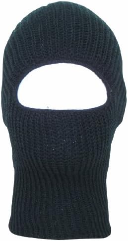 Fox One Hole Face Mask, Black, O/S