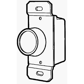 Leviton #L11-06681-00I Ivory 600 Watt Push On Off Dimmer Switch by LEVITON MFG CO
