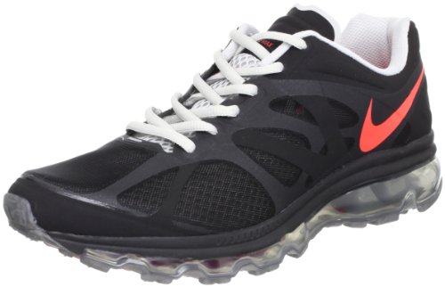 Nike Men's NIKE AIR MAX+ 2012 RUNNING SHOES 9 (BLACK/BRGHT CRIMSON/MTLLC SLVR)