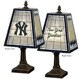 New York Yankees Memory Company Art Glass Table Lamp MLB Baseball Fan Shop Sports Team Merchandise