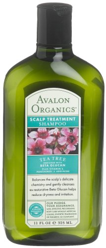 Avalon Organics Tea Tree Scalp Treatment Shampoo, 11 -Ounce Bottle (Pack of 2)
