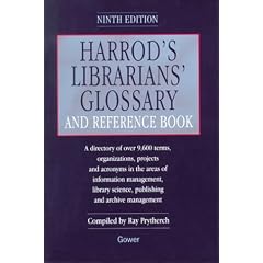 Harrod's Librarians' Glossary and Reference Book