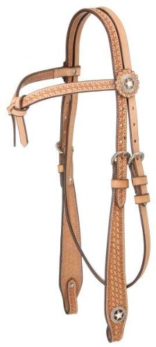 Royal King Flared Basketweave Futurity Brow Headstall