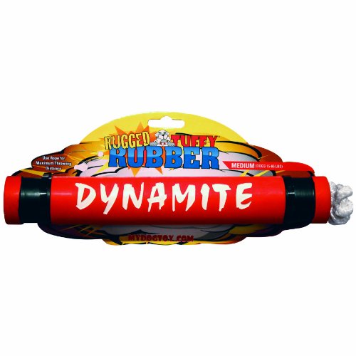 VIPProducts TRR-DY-M Hundespielzeug Dynamite aus Naturgummi, Gr. ca. 5 x 25 cm mit Wurfsei Preisvergleich