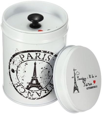 Tgp Vintage Double Cover Tea Caddy Box Container Food Storage Tin Boxes Case Canisters &amp; Jars