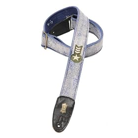 Levy's Leathers 2 Heavy Cotton Strap, Worn-torn Treated & Chevron,Blue