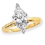 0.61 ct. H - I1 Marquise Cut Diamond Solitaire Ring