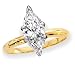 Jewelry : 0.18 ct. J - I2 Marquise Cut Diamond Solitaire Ring