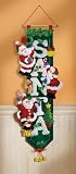 Bucilla Santa Wall Hanging Felt Appliqué Kit, 13-Inches-by-35-Inches