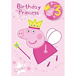 Princess Birthday Cards on Peppa Pig Age 3 Card Says Birthday Princess Amazon Co Uk Toys