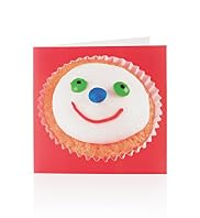 Cupcake Smiley Face Greetings Card