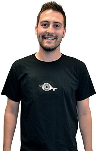 Digital Dudz Adult Unisex Moving Eye Peaking Zipper Digital T-Shirt | L | Black