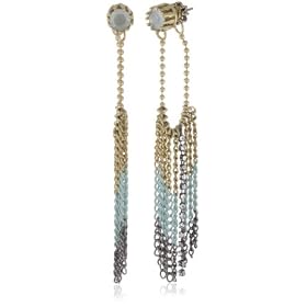Juicy Couture Laurel Canyon Gypset Turquoise Fringe Hoop Earr