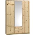 Steens 2991080119 Kleiderschrank Axel 200 x 141 x 50 cm Kiefer massiv, natur lackiert