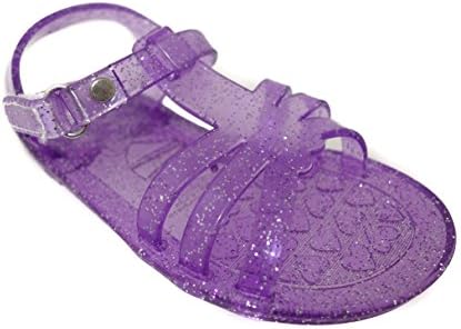ZTT6013-Toddler Girls Glitter Jelly Sandals - Purple/9-10