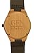 GEN Bamboo LeGENd Men's Wooden Bamboo Watch in Brown with Genuine Leather Strap (Japanese Quartz)