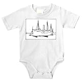 Onesie with black and white, Caribbean, sea, boat, sailing, water, ocean, vessel, ship, Cuba