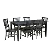7 Pc Arts and Crafts Dining Table with Leaf and 6 Chairs