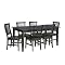 7 Pc Arts and Crafts Dining Table with Leaf and 6 Chairs
