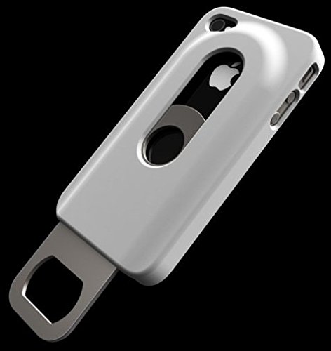 niceEshop niceEshop WHITE SILVER BEER BOTTLE OPENER SLIDE IN/OUT CASE COVER FOR APPLE iPHONE 4S 4 4G