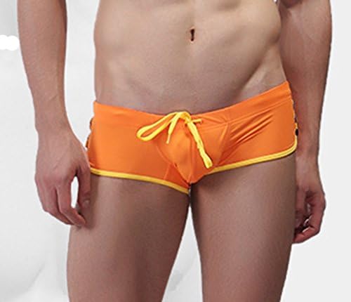 Men's Summer Fashion Swimwear Swimming Trunks Underwear (Orange Size XL)