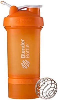 Blender Bottle ProStak System with 22 oz. Shaker and Twist N' Lock Storage Health &amp; Fitness (Orange)