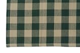 Dunroven House 801-490 Buffalo Check Tea Towel in Green with Tea Dyed Background- Pack of 6