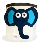 3 Sprouts Organic Storage Bin, Blue Elephant