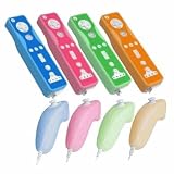 Remote Controller & Nunchuk Accessory Bundle Kit for Nintendo Wii - Premium 2 Tone Protective Silicon / Silicone Skin Cover Case "Colors may vary" ~ Colordrives