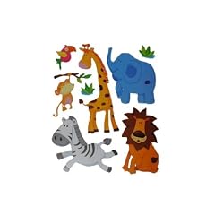 8 tlg. Set Wandtattoo / Fensterbild L�we Elefant Zebra Affe Giraffe Zootiere selbstklebend Tattoo Zimmer Kinderzimmer Kinder Kind Baby Deko Dekoration Bilder Tier Tiere Fenstersticker Wandsticker Sticker wiederverwendbar