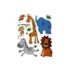 8 tlg. Set Wandtattoo / Fensterbild L�we Elefant Zebra Affe Giraffe Zootiere selbstklebend Tattoo Zimmer Kinderzimmer Kinder Kind Baby Deko Dekoration Bilder Tier Tiere Fenstersticker Wandsticker Sticker wiederverwendbar