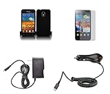 Samsung Galaxy S II Epic 4G Touch (Sprint) Premium Combo Pack - Black Rubbe ....