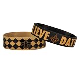 Forever Collectibles NFL New Orleans Saints Bulky Bandz Bracelet 2-Pack