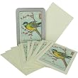 Single Bird on Branch Cavallini Glitter Greetings Boxed Set of 10 Holiday Cards with Envelopes