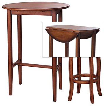 Antique Cherry Drop Leaf Bar Table