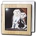 BARN OWLS - 6 Inch Tile Napkin Holder