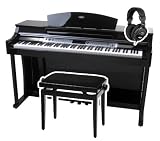 Produkt-Bild: Classic Cantabile DP-60 Digitalpiano, Schwarz Hochglanz, SET +Bank + Kopfh&ouml;rer