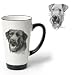 Porcelain Funnel Cup with Airedale (Black and white, t inch)