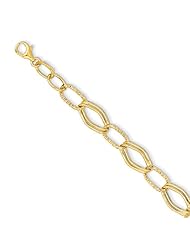 14k Polished Fancy Link Bracelet Length 7.5"