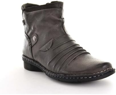 Earth Orgins Women's Mira Side Zip Ankle Boot (6, Stormy Grey)