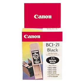 Canon BCI-21 Ink Tank - Twin Pack (Black) (0954A370)