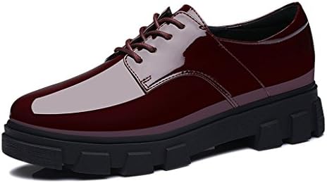 Yasilaiya Elegant Women's Patent PU Round Mouth Antiskid Oxfords