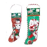 Doggie Delight Holiday Stocking 14 In Santa Asst