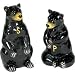 River's Edge Adorable Camo Adorned Hand Painted Poly Resin Black Labrador Salt & Pepper Shaker Set