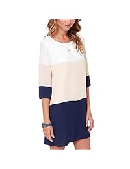 Elbow Length Sleeves Shift Bateau Neck  Chiffon Party Dress/Mini Dress  With a Bow(s)