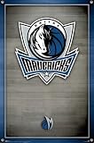 Professionally Framed Dallas Mavericks (New Logo) Sports Poster Print - 24x36 with RichAndFramous Black Wood Frame