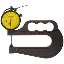 Starrett 1015MB-100 Millimeter Reading Portable Dial Indicator 1015MB-881J Thickness Gauge Without Case, 0.01mm Graduation, 25mm Range, 0-100 Dial Reading